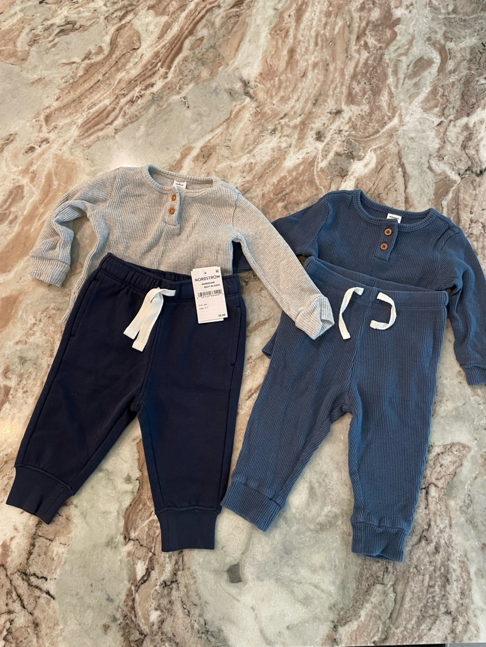 Nordstrom Henley Jogger Set 2 Outfits Thermal Baby Boys 9 Months Bundle Cotton
